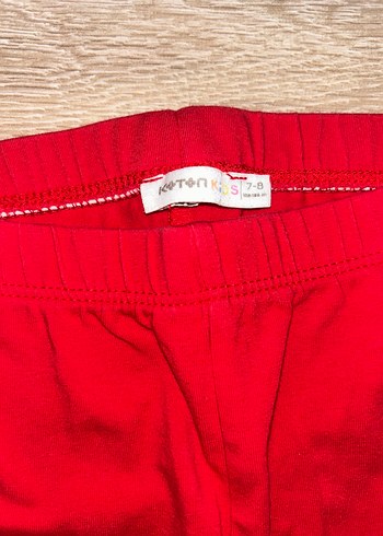 Koton Sarı-Kırmızı Basic Kız Tayt 7-8 yaş - Görsel 2