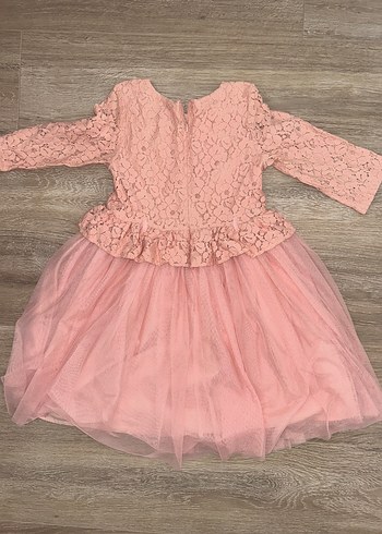 LCW Dantel Detaylı Pembe Kız Çocuk Elbise - Görsel 6