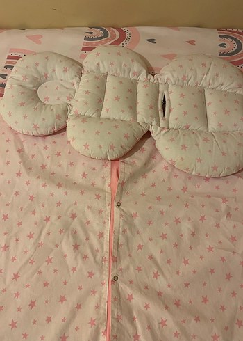 Pembe Yıldız Desenli Çocuk Uyku Minderi - Görsel 3