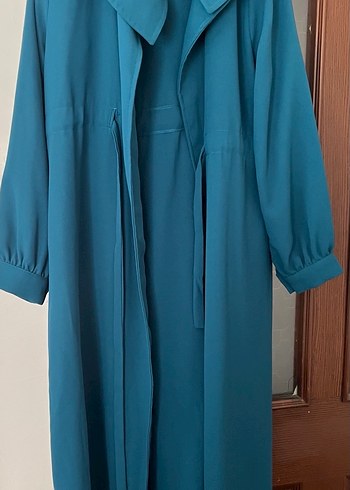 Turkuaz Uzun ferace tarzı Drapeli - Görsel 2