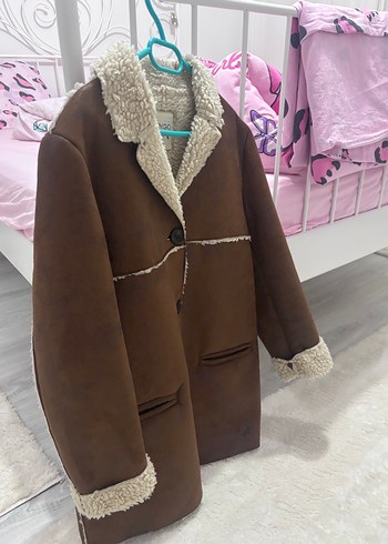 Mango Kahverengi Kadın Kışlık Kürklü Ceket - Görsel 2