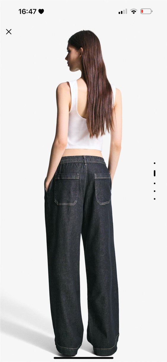 Bershka beli lastikli jean - Görsel 2