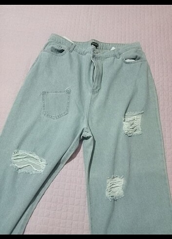 50 Beden mavi Renk BÜYÜK BEDEN KOT PANTOLON