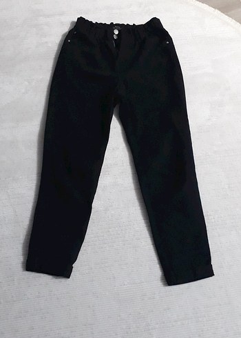 Kadın Siyah Loose Fit Boyfriend Pantolon