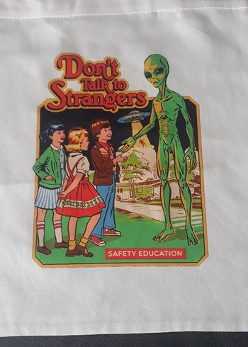 Baskılı Fermuarlı Kadın Bez Çanta 34x 40cm - Görsel 3