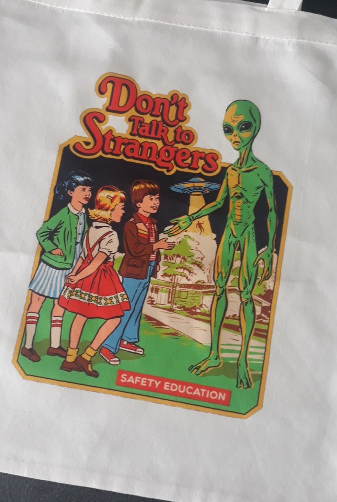 Baskılı Fermuarlı Kadın Bez Çanta 34x 40cm - Görsel 2