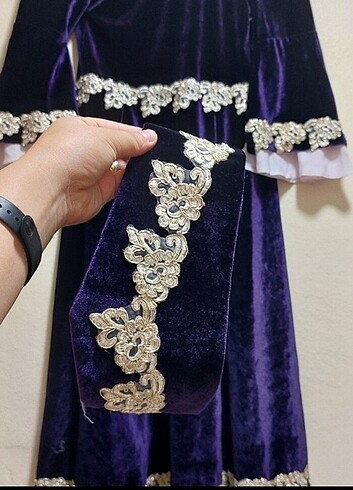 7 Yaş Beden mor Renk Kaftan