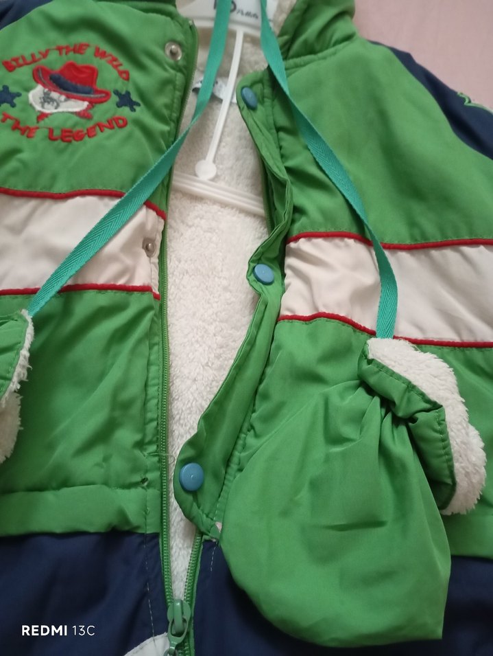 Yeşil Fermuarlı Bebek Erkek Kış Tulumu - Görsel 5