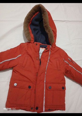 Kürklü Kapüşonlu  Erkek Çocuk Mont - Görsel 2