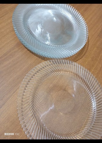 Vintage Açık Mavi Cam Tabak - Görsel 3