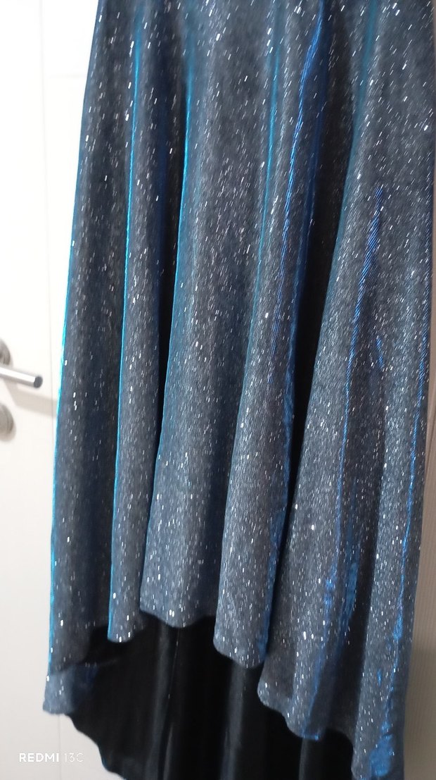 Parlak Mavi Uzun Abiye Elbise - Görsel 2