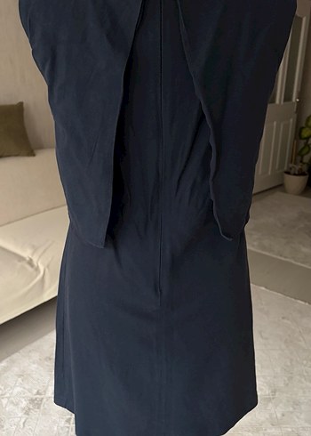 Lacivert elbise - Görsel 4