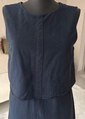 Lacivert elbise - Görsel 2