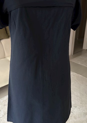 Lacivert elbise - Görsel 3