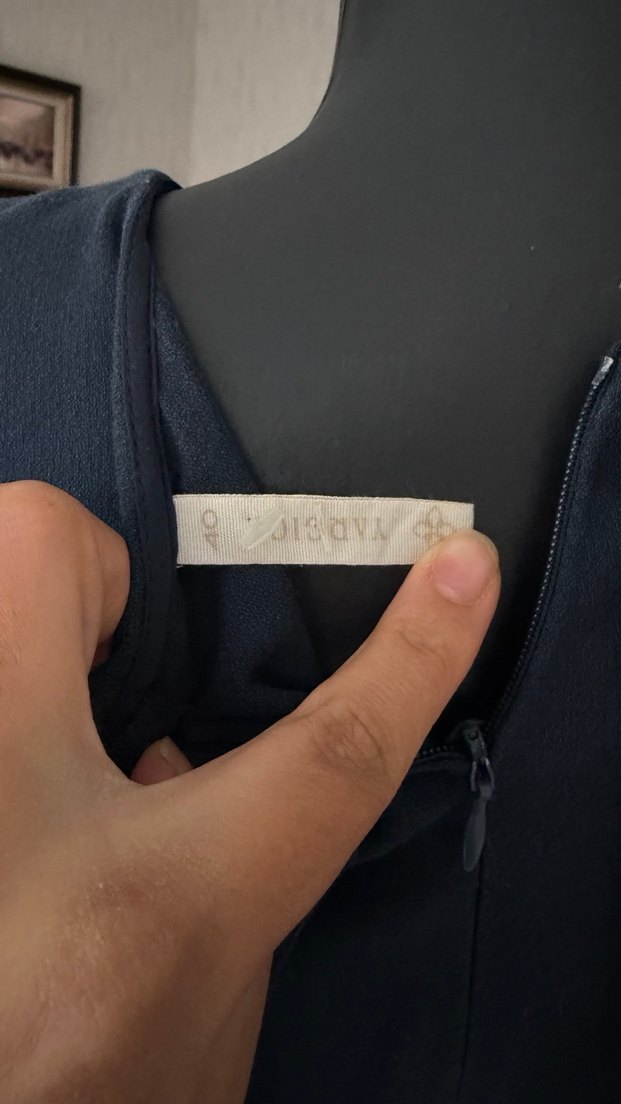 Lacivert elbise - Görsel 5