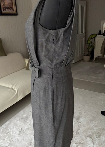 Gri Kemerli Elbise - Görsel 7