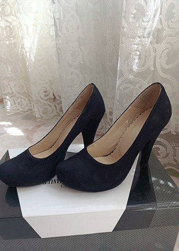 Diger siyah Süet Stiletto Kadın Ayakkabı