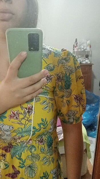 Desenli elbise - Görsel 6