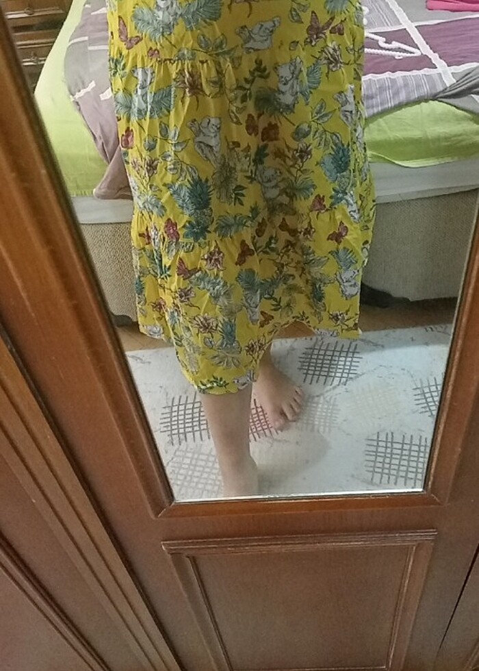 Desenli elbise - Görsel 4