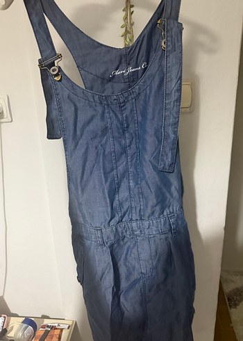 Mavi Jeans Düğmeli Mavi Kadın Denim Kısa Tulum salopet