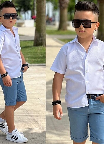 8 Yaş Beden Erkek çocuk şortlu takım