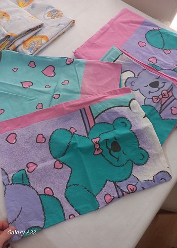 Renkli Baskılı Çocuk Uyku Seti, Pembe - Görsel 2