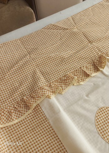 Nakışlı Bej nevresim ve yastik - Görsel 4