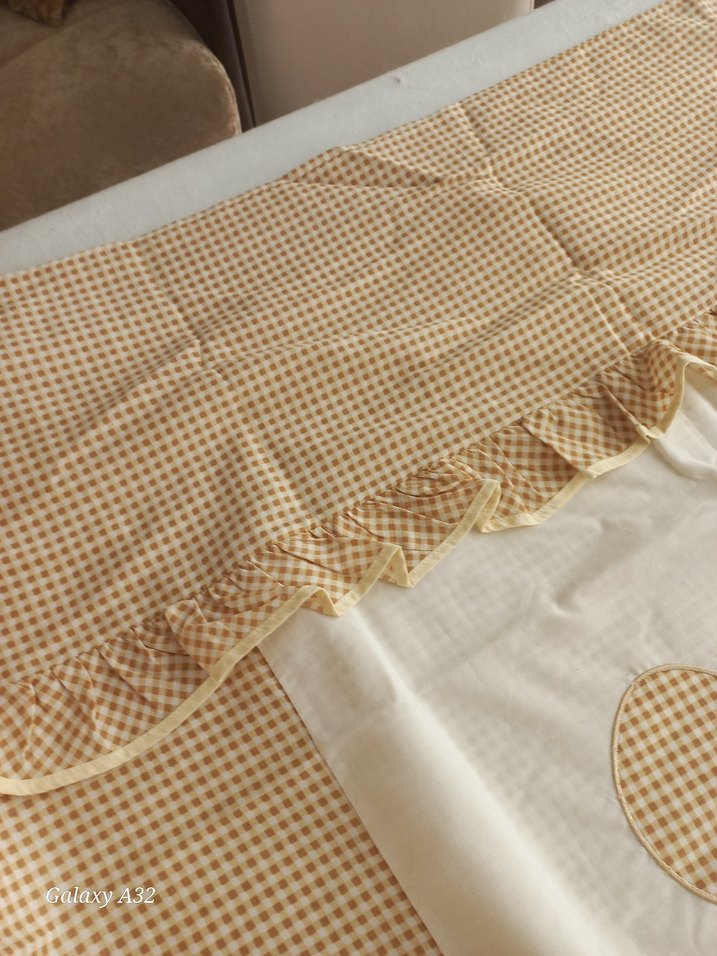 Nakışlı Bej nevresim ve yastik - Görsel 4