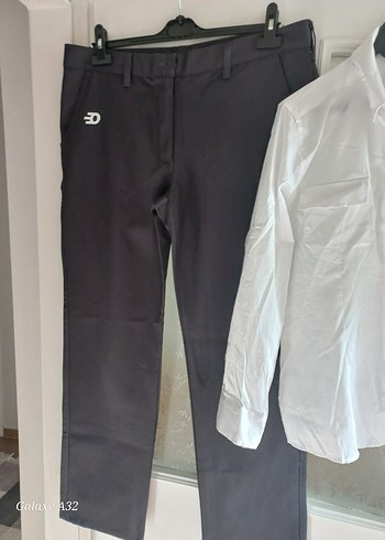 Kadın Beyaz Pamuklu Ofis Gömleği - Görsel 10