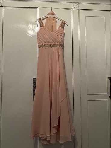 Çocuk abiye pudra pembe