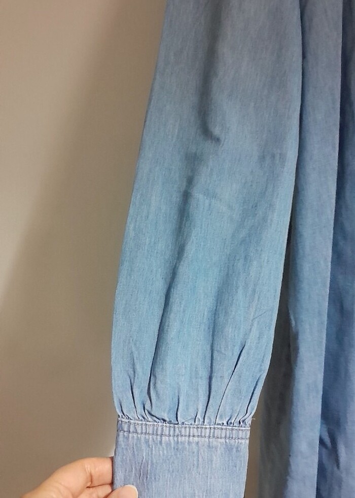 Adl ışık kot elbise şıklığı  - Görsel 3