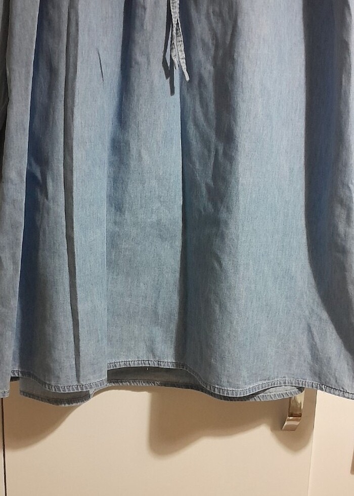 Adl ışık kot elbise şıklığı  - Görsel 4