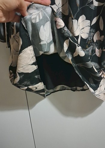 Uzun Kollu V Yaka Bohem Kadın Elbise - Görsel 2