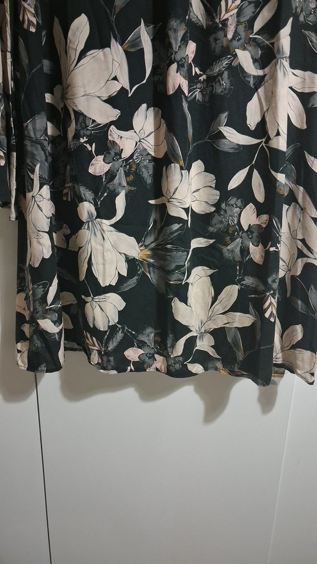 Uzun Kollu V Yaka Bohem Kadın Elbise - Görsel 3