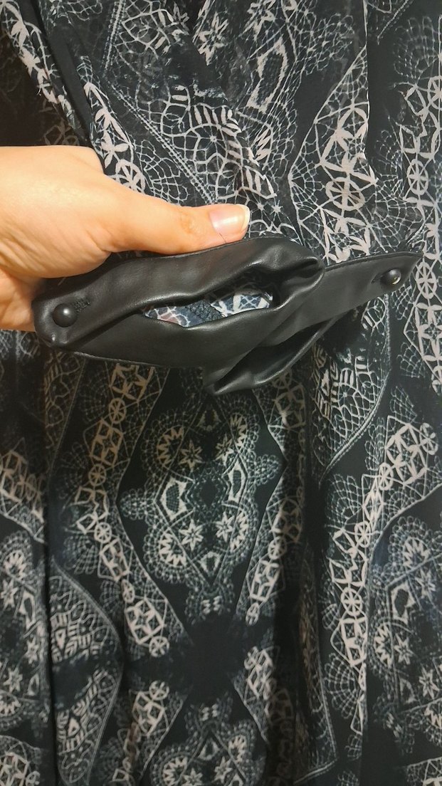 Bohem Uzun Siyah Desenli Elbise - Görsel 5