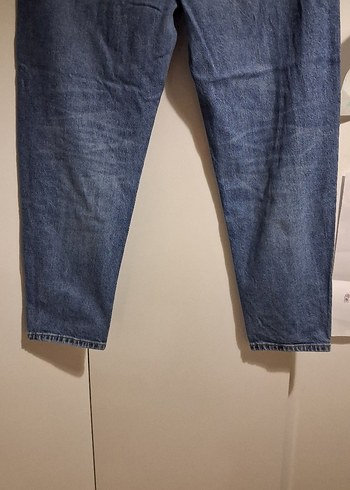 Gri Mavi Kadın Denim Bol Kesim Pantolon - Görsel 6