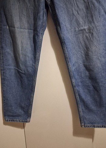 Gri Mavi Kadın Denim Bol Kesim Pantolon - Görsel 3