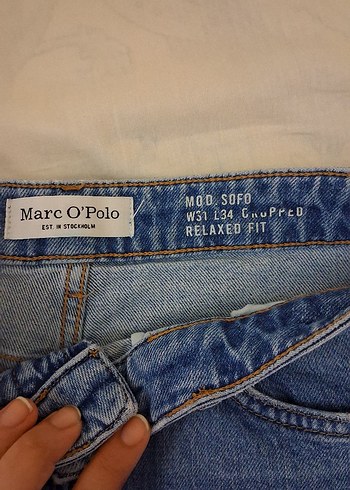 Gri Mavi Kadın Denim Bol Kesim Pantolon - Görsel 7