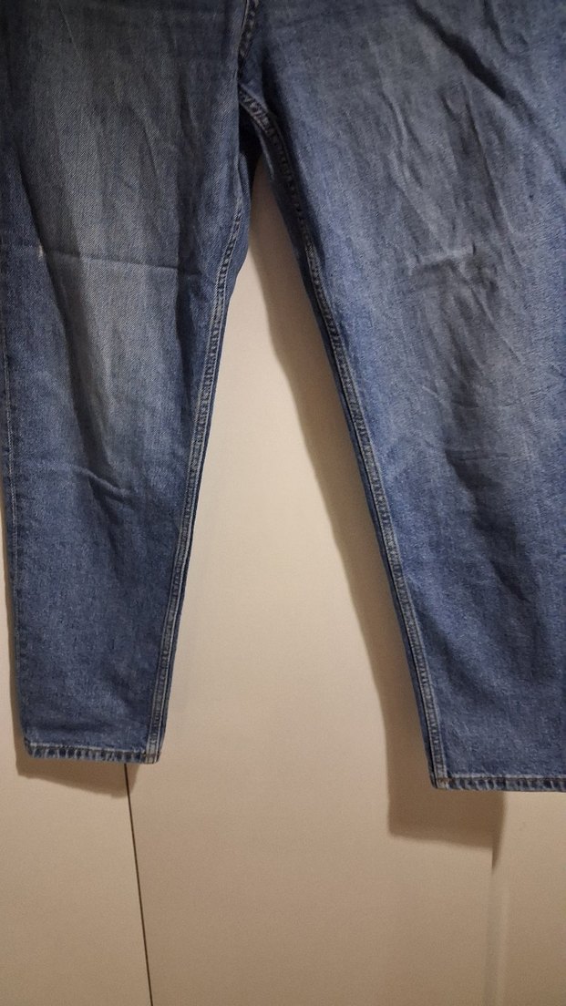 Gri Mavi Kadın Denim Bol Kesim Pantolon - Görsel 3