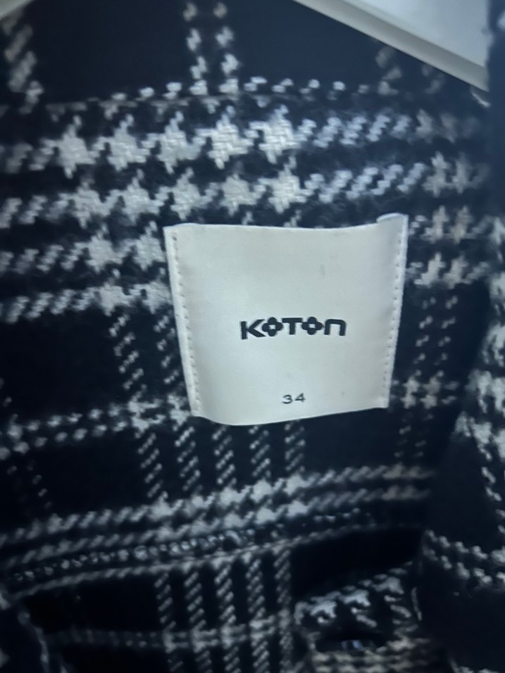 Düğmeli Gri Ekose Kadın Gömlek - Görsel 3