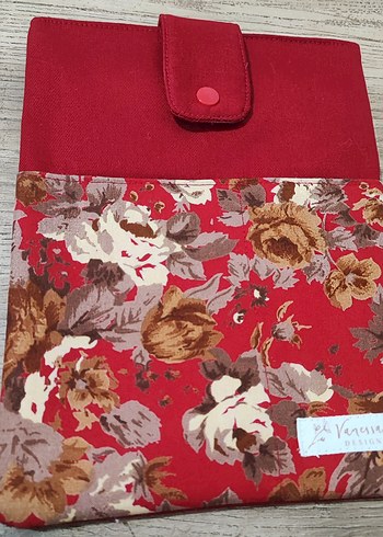 Bordo Çiçek Desenli Kitap Kılıfı - Görsel 2