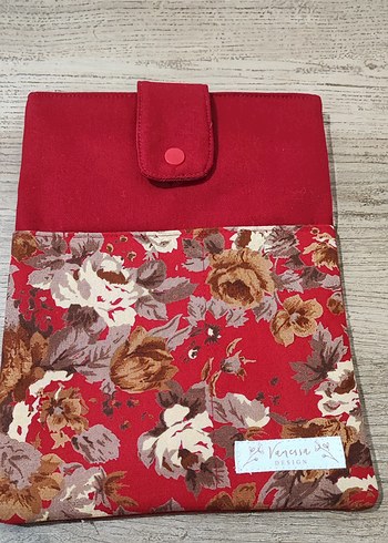 Bordo Çiçek Desenli Kitap Kılıfı - Görsel 3