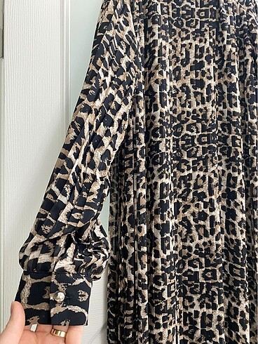 44 Beden Leoparlı elbise