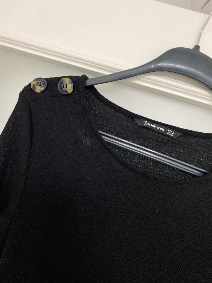 Siyah Uzun Kollu İnce Kesim Elbise - Görsel 3