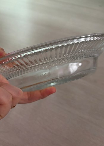 32cm Büyük Cam Servis Tabağı - Clasin Love - Görsel 2