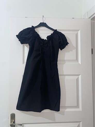 Siyah mini elbise yazlık
