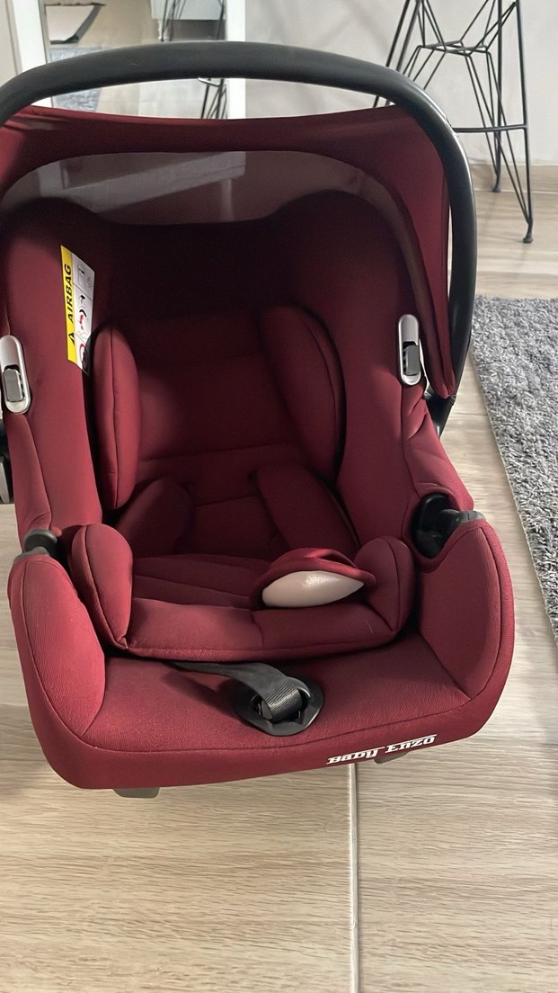 Baby Enzo Taşıma Ana Kucağı / Oto Koltuğu 0-13 kg Bordo - Görsel 3