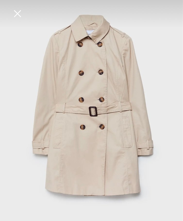 Stradivarius Bej Midi Kadın Trençkot - Görsel 2