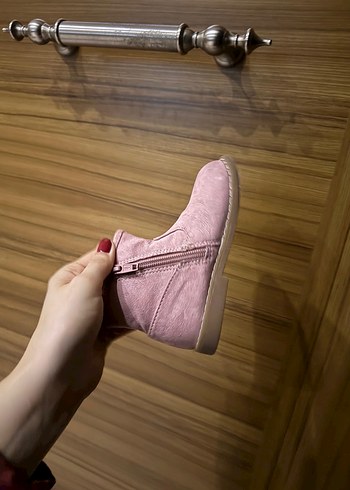 Pembe Süet Kız Çocuk Bot - Görsel 3
