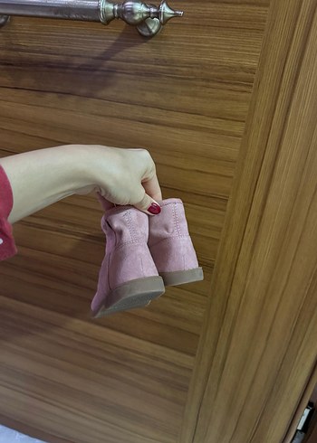 Pembe Süet Kız Çocuk Bot - Görsel 4